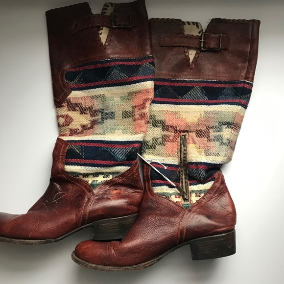 Freebird Oxote Quixote Blanket Leather Boots FLAW - Picture 4 of 8